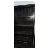 Wooden 5 shelf bookcase 36x12x72in