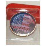 1 Ounce of .999 Fine Colorized Copper  American