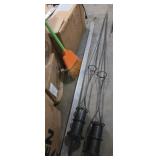 2 metal tiki torches