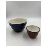 Two crock bowls