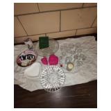 Lot of vintage glassware, ceramics, and