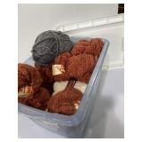 Yarn in toe with lid