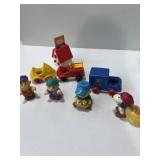 Vintage Snoopy vehicles, and modern Snoopy