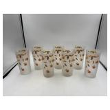 Seven ï¿½ autumn leaf 12 ounce high ball tumblers.