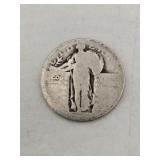 walking Liberty quarter undated