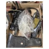 Various gun holsters, belt, etc.