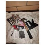 Assorted hand tools.