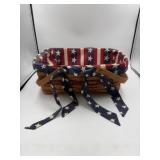 Luberger red white and blue patriot basket and