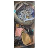 Costume jewelry assortment, necklaces, bracelets,