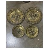 10" & 15" brass relief plates made in England