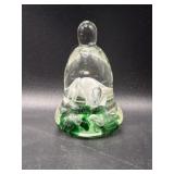Joe St. Clair art glass bell paperweight