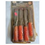 Go through handle neon chisel set