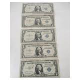 1957 and 1935 Blue seal silver certificate 1$