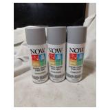 3 Cans of Now Grey Spray PaintInterior/Exterior