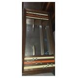 Turner Mfg. Mcm mirrored wall display shelf
