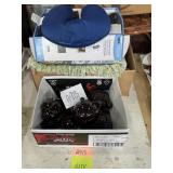 Stoneware teapots, neck pillow, massager, and