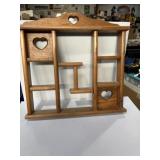 wooden display shelf