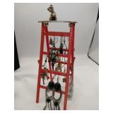 Vintage ladder earring holder with earrings