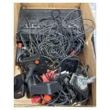 Atari 2600 game console and joysticks, etc.,