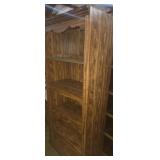 Wooden 5 self  lighted bookcase 30x12x74in