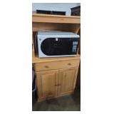 Microwave stand woth microwave and storage