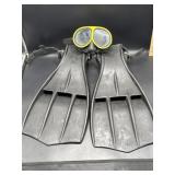 U.S. Divers Rocket fins & snorkeling goggles
