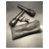 Shure & unbranded dynamic microphones w/ stand