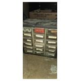 Bolt organizer 10x10in 18 drawer with contents