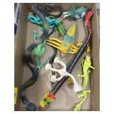Rubber reptiles, snakes, and other creatures