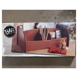 New vintage Pomerantz wooden desk organizer from