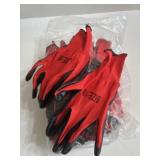 12 prs Nitrile coated gloves size XL