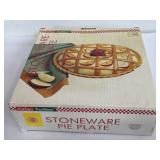 New stoneware pie plate