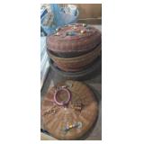 Ornate woven basket set