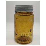 Amber mason jar patent  1858 November 30th