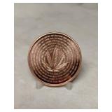 1 Ounce .999 fine Copper Medical Marijuana