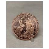 1 Ounce .999 fine Copper FEAR THE JACKALOPE