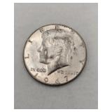 1967 Kennedy half dollar