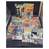 DC comics Superman, Batman, Sergeant Rock, and