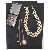 Gold tone necklaces 1928 and Coro