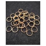30 Gold tone  tiny rings