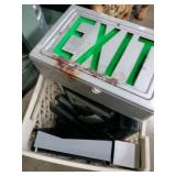 Metal exit signs