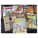 Vintage MAD magazines, CARtoons, Cracked, and