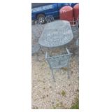 Large outddor cast aluminum patio table with 8
