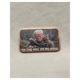 1 Ounce of .999 Fine Cororized Copper Bar Trump