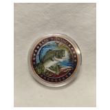 1 Ounce of .999 Fine Cororized Copper   Bass