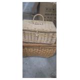 2 sewing baskets with supplies