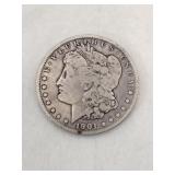 1901 Morgan silver dollar