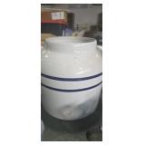 Croc jug with blue stripes and spout hole