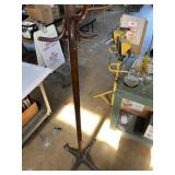 6 foot wooden coat hanger with cast-iron base one