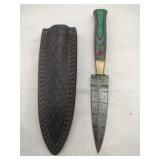 Handmade Dagger Damascus-style knife  4 " blade